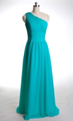 One Shoulder Pleated A-line Prom Dress DVP0072
