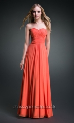 Orange Sweetheart Neck Chiffon Bridesmaid Dress DVP0154