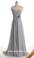 Orange Sweetheart Neck Long Bridesmaid Dress VPBN772