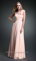 Flowered Long Or Short Prom/Bridesmaid Dress VPBN900(right)
